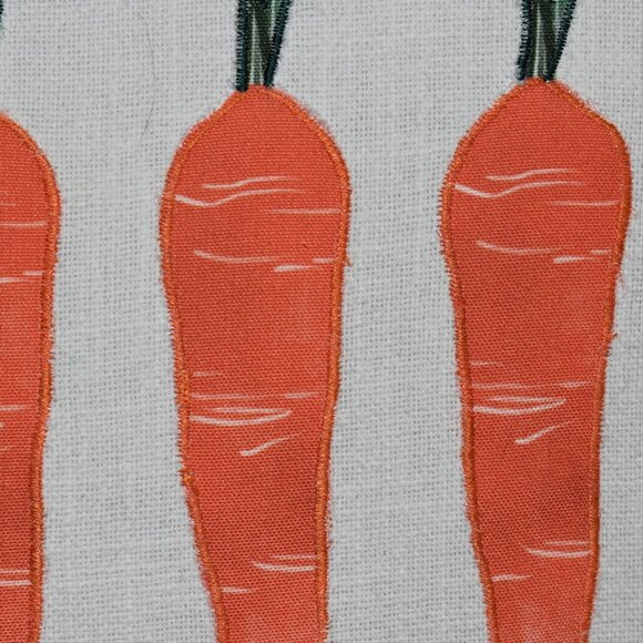 Joann White Ruffle Edge Spring Country Cottage Carrot Throw Pillow Home Decor - Picture 3 of 12